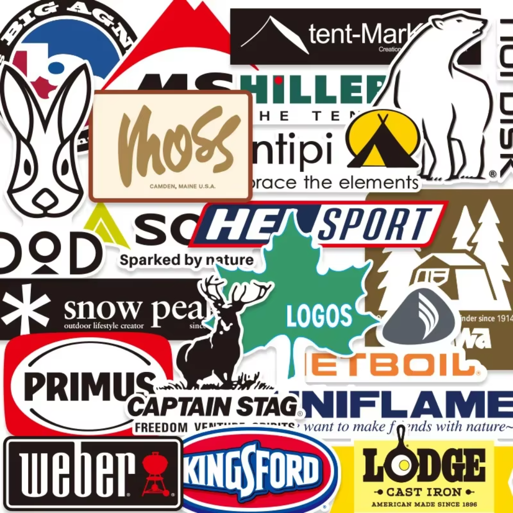 Phone Cases Brands - 20Pcs Outdoor Stickers Pack Camping Brand