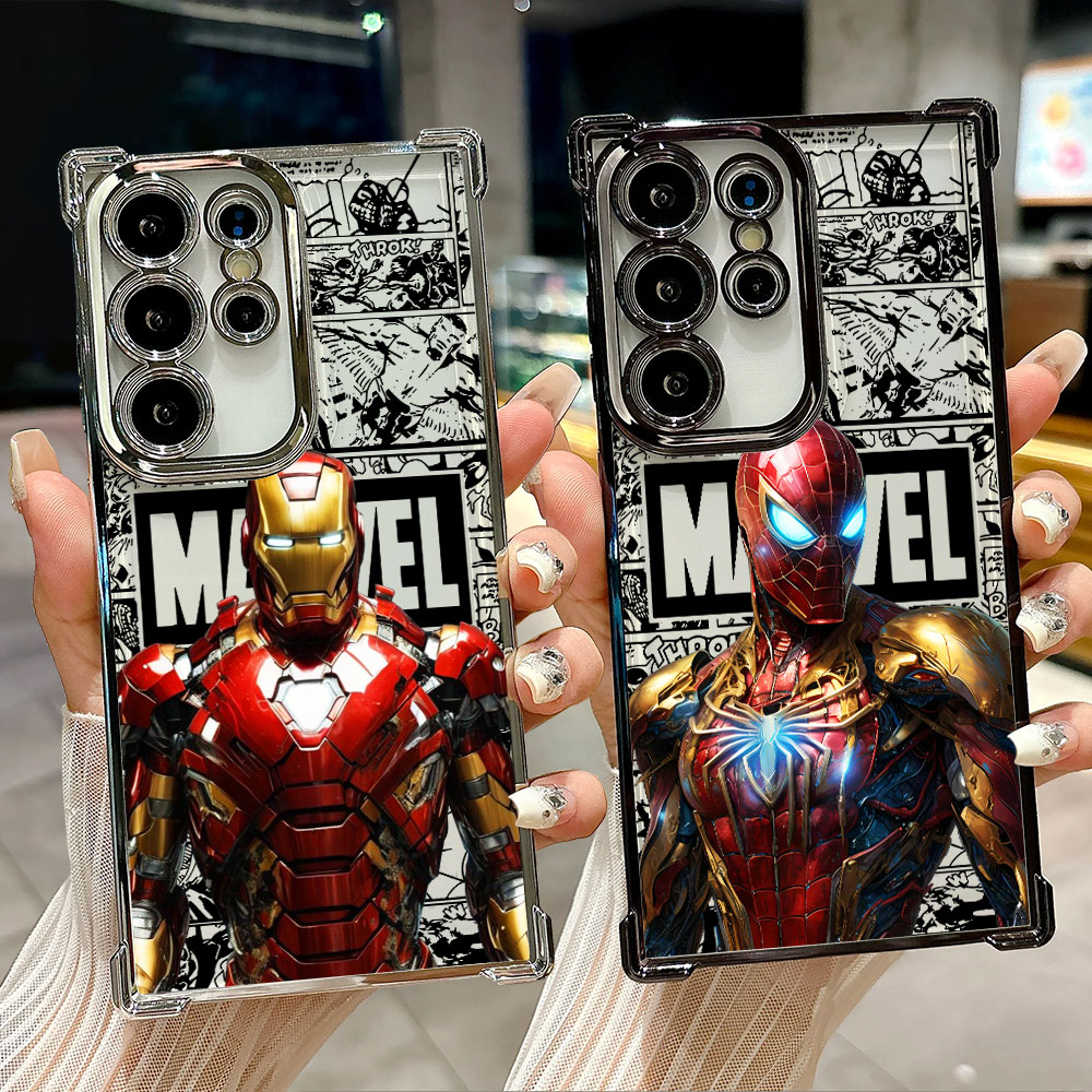 Phone Cases Galaxy S23 - Marvel Spiderman Ironman Comic Case For