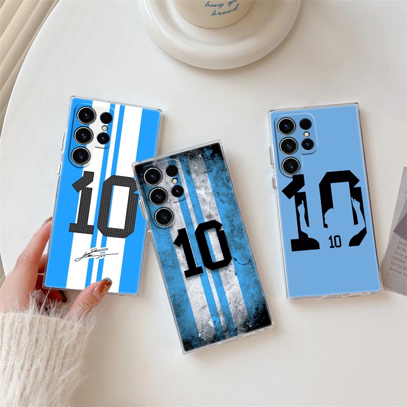 Phone Cases Galaxy S23 - Cool Football Number 10 Transparent Case