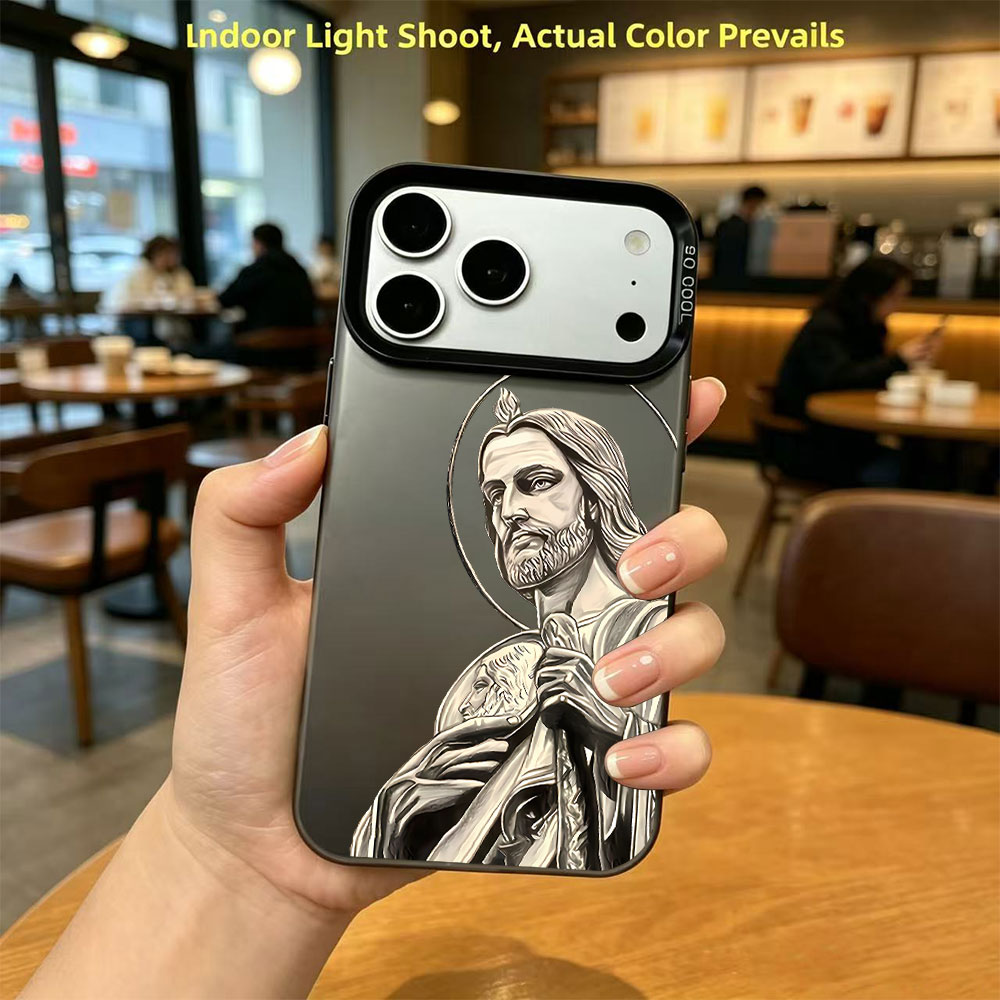 Phone Cases For Iphone 15 - San Judas Tadeo Pattern Design Phone