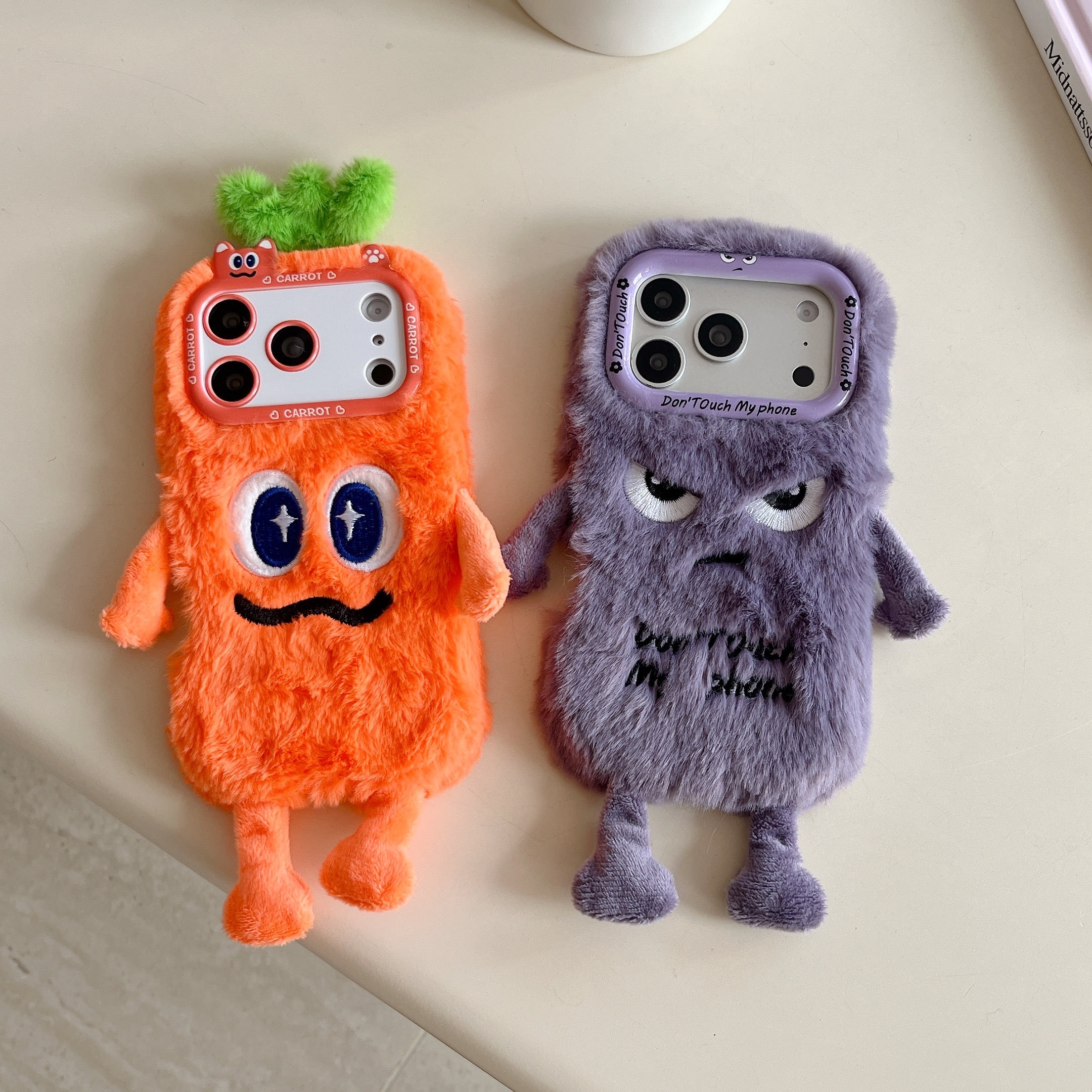 Phone Cases For Iphone 15 - Cute Plush Phone Case with Quirky
