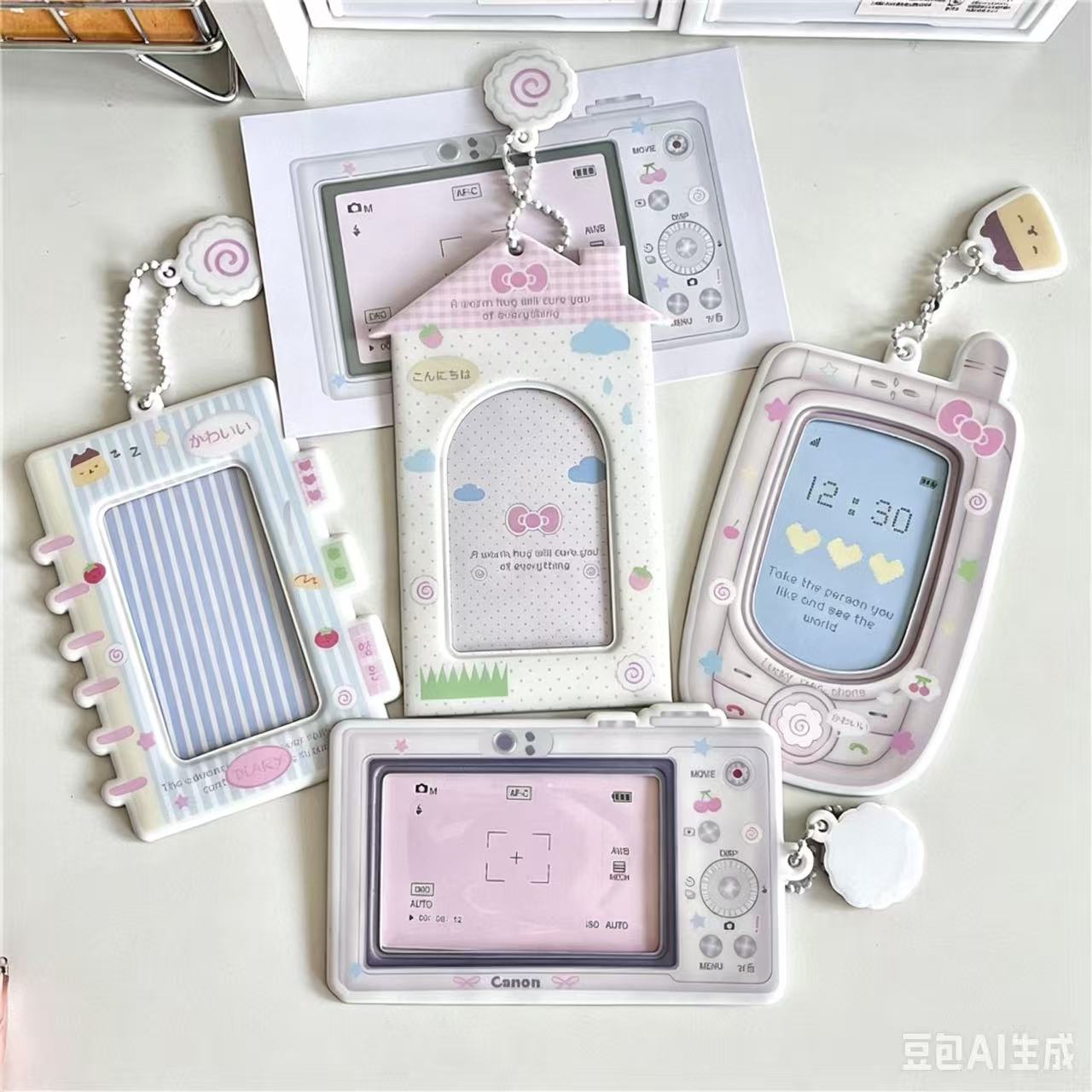 Phone Cases With Pictures - 1PC Cartoon Kpop Photocard Holder Camera