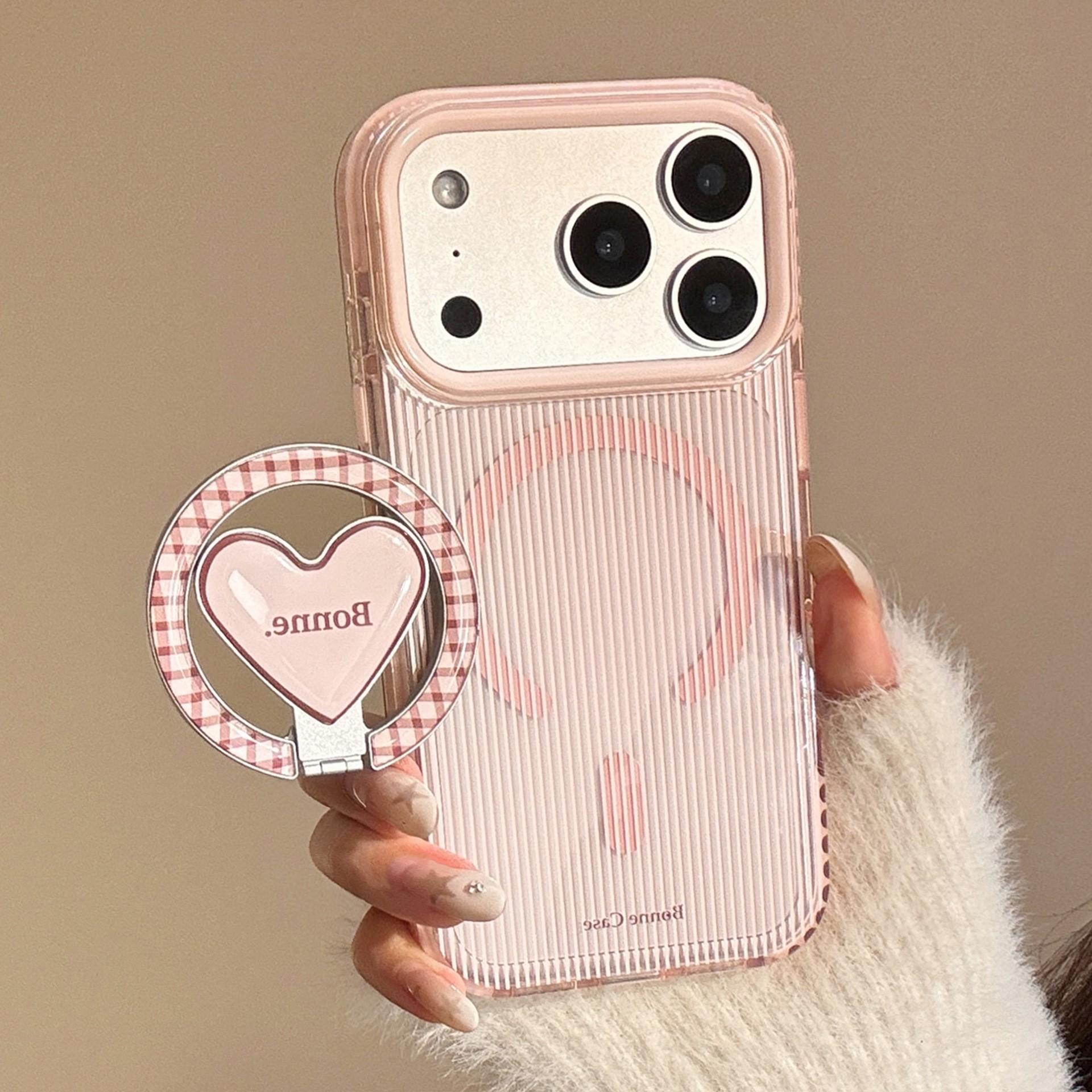 Korean Magnetic Fold Love Hear - Phone Cases Girly avis et prix