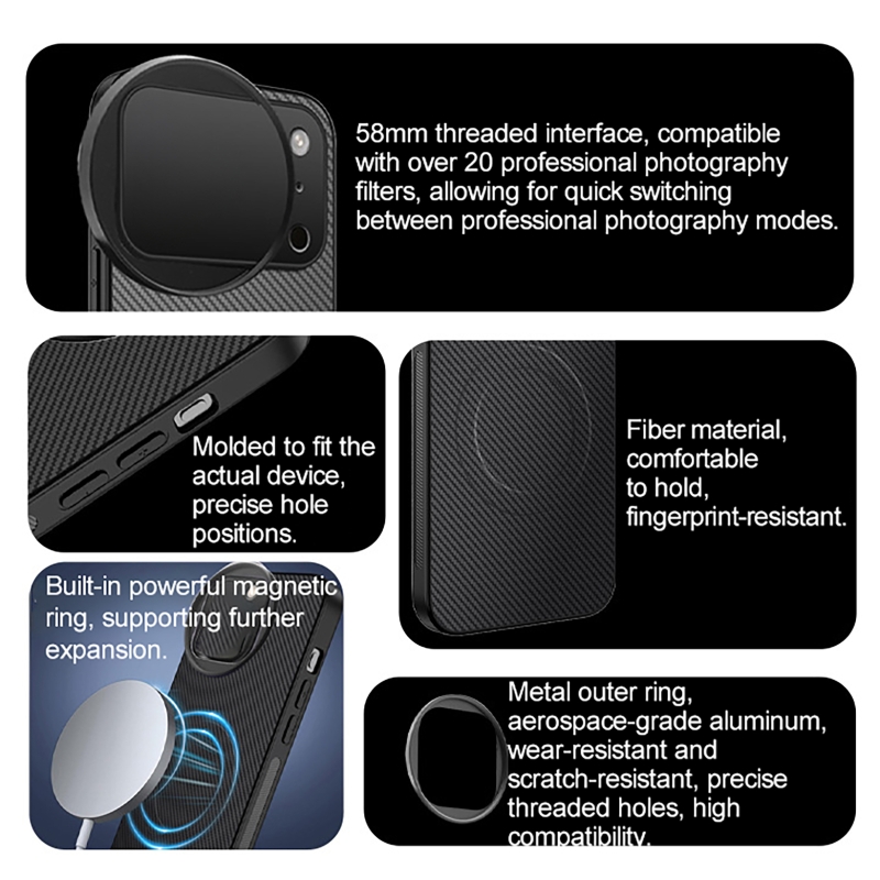4 in 1 Lens 58mm Mobile Phone  - Phone Cases With Pictures avis et prix