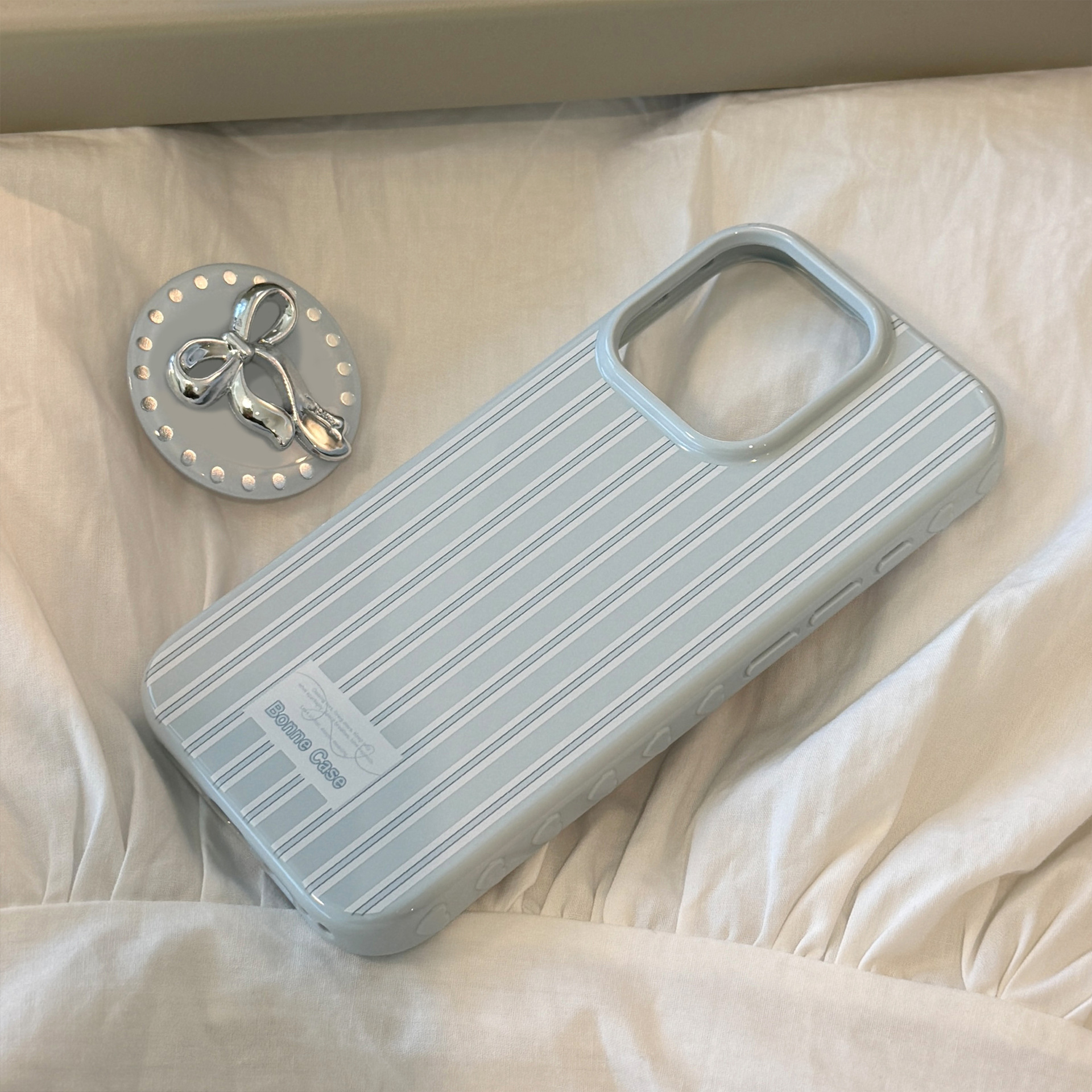 Korean Cute Blue Striped 3D Sl - Phone Cases Girly avis et prix