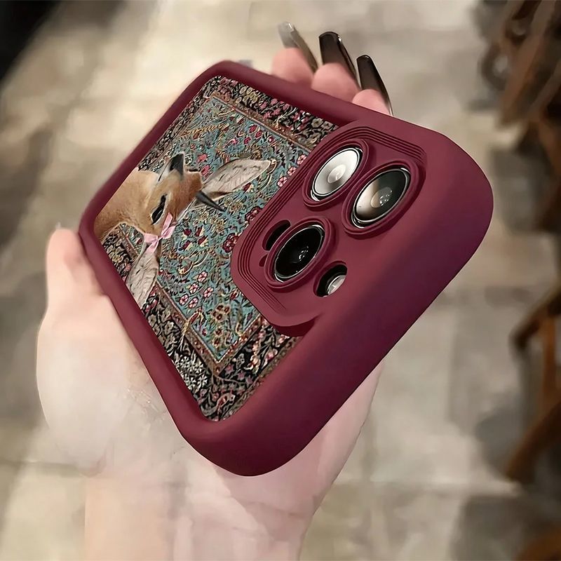 Wine Red Tapestry Deer Print C - Phone Cases Red Deer avis et prix