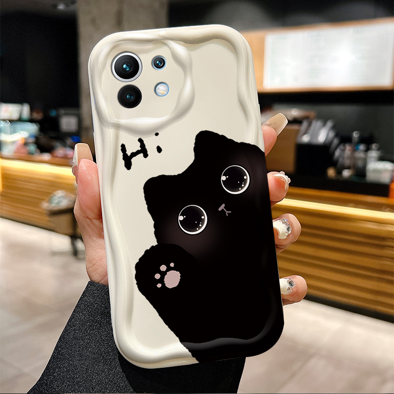 Cute Big Eyed Black Cat 3D Wav - Phone Cases Xiaomi 15 avis et prix