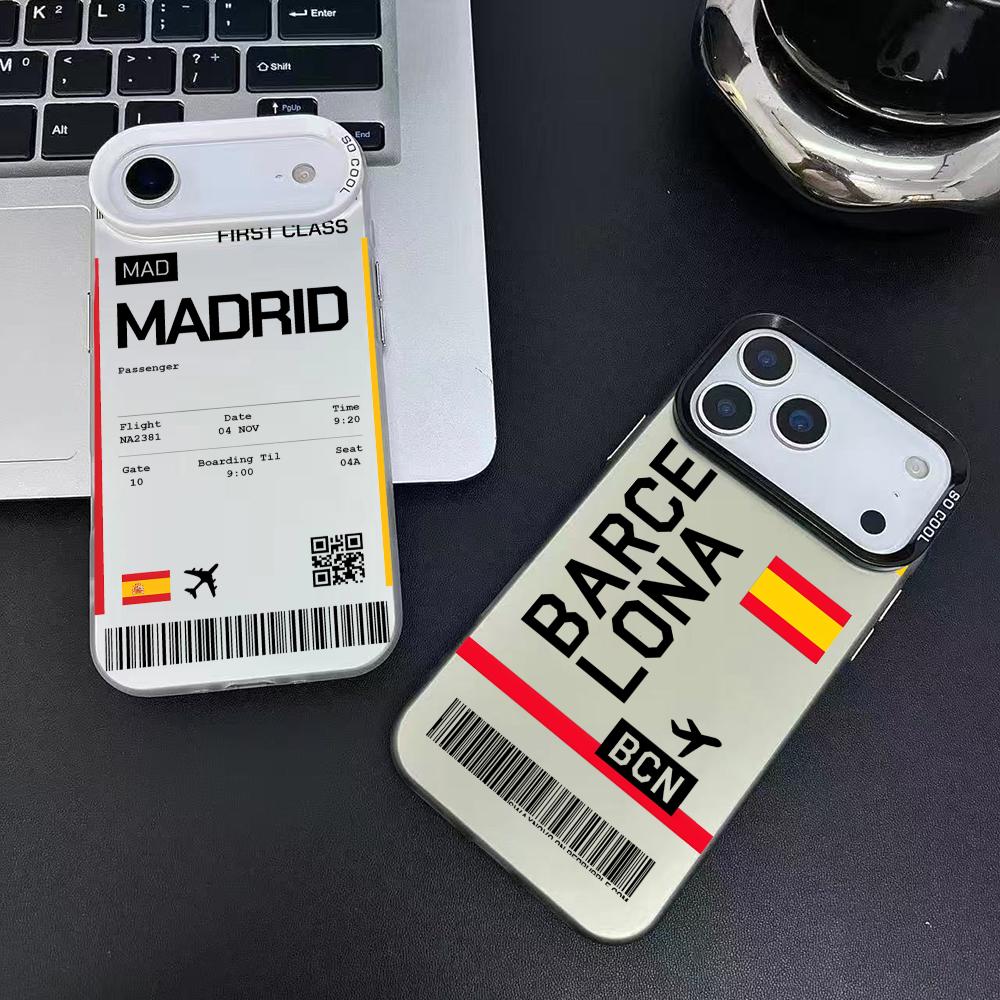 Plane Travel Ticket Spain Phon - Phone Cases For Iphone 15 avis et prix
