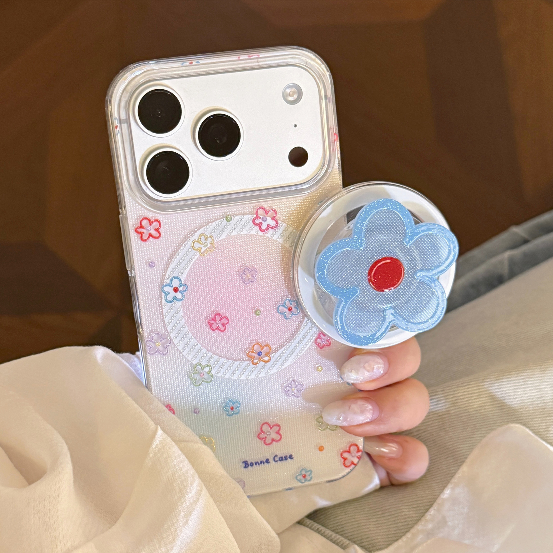 Korean Glitter Colorful Flower - Phone Cases Girly avis et prix