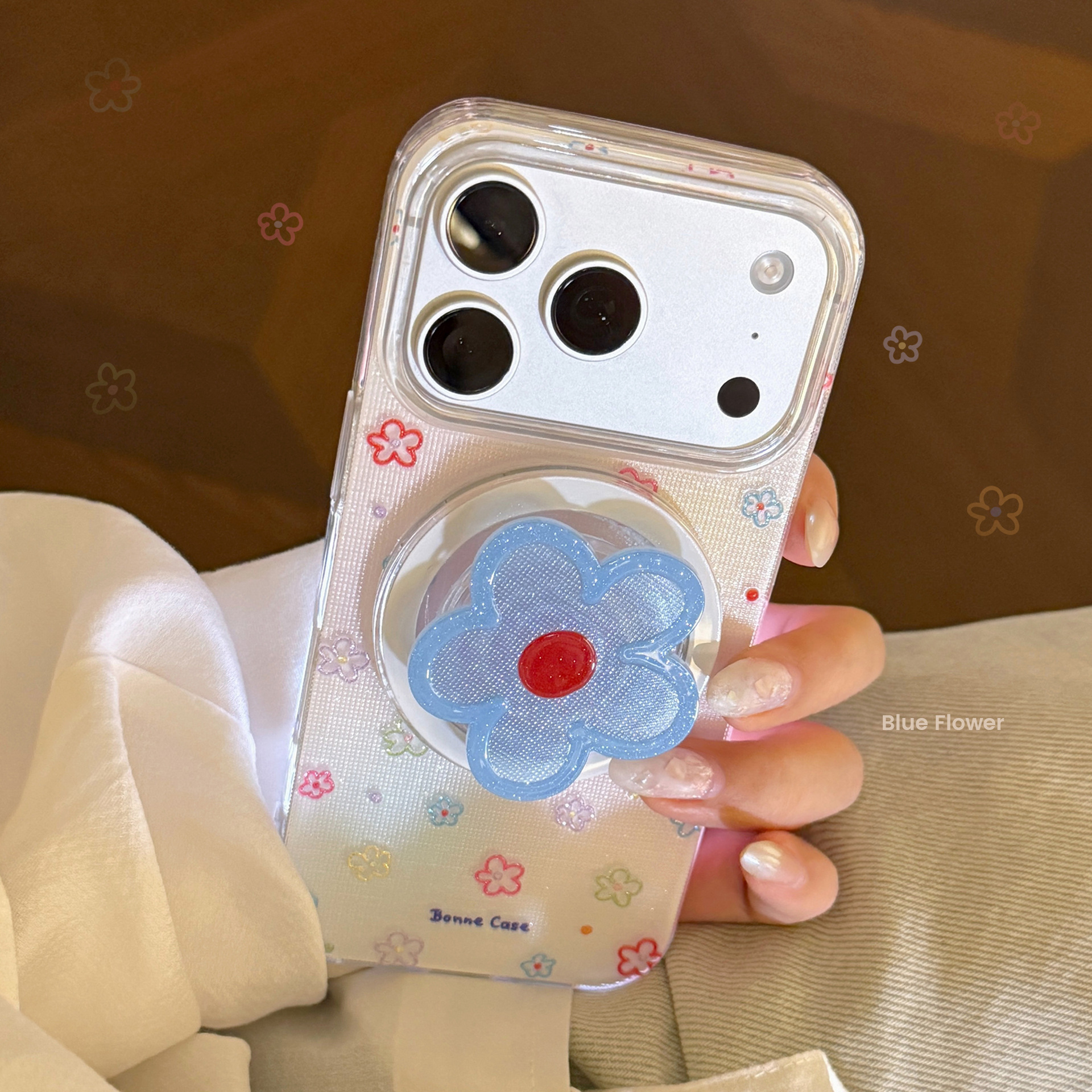 Korean Glitter Colorful Flower - Phone Cases Girly avis et prix