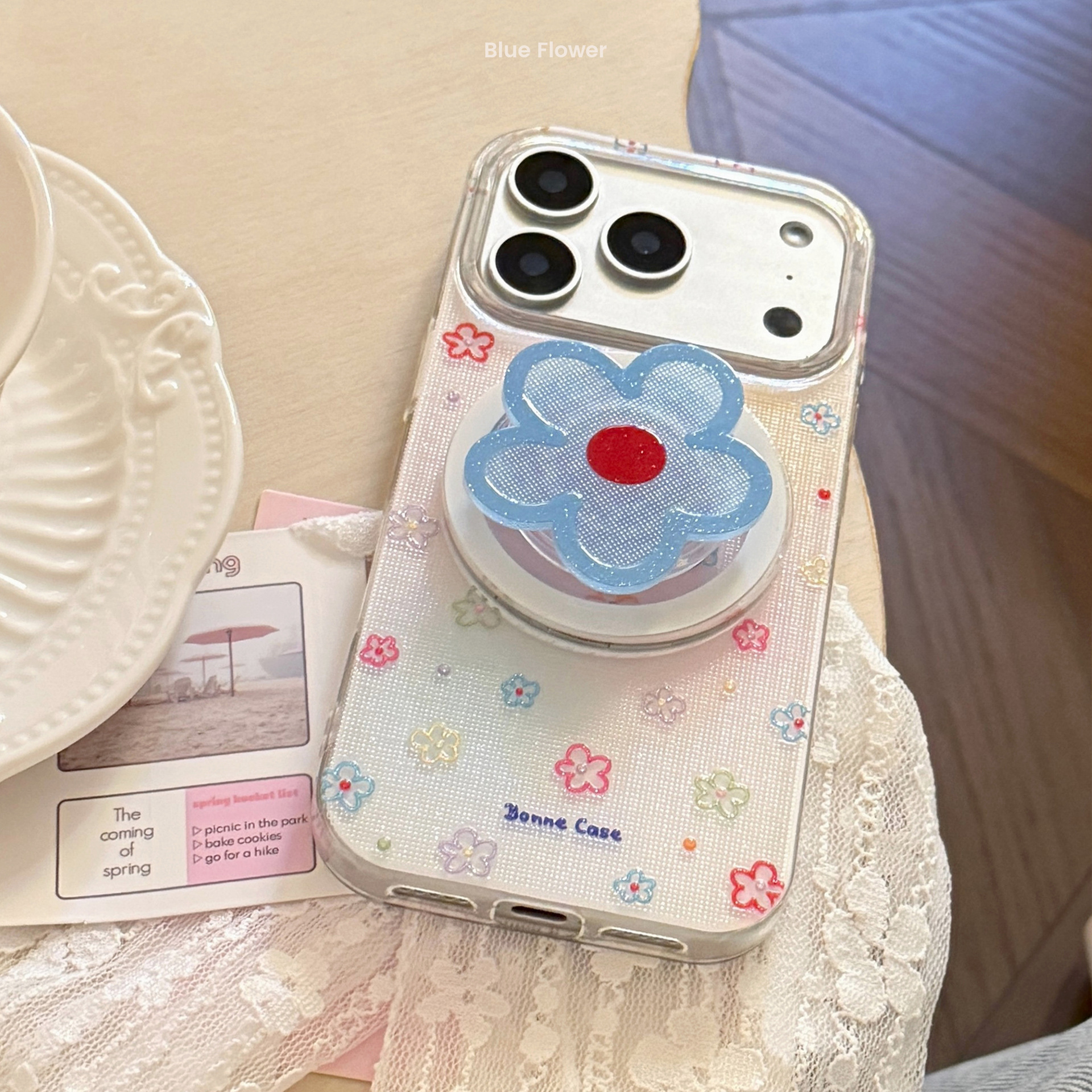 Korean Glitter Colorful Flower - Phone Cases Girly avis et prix