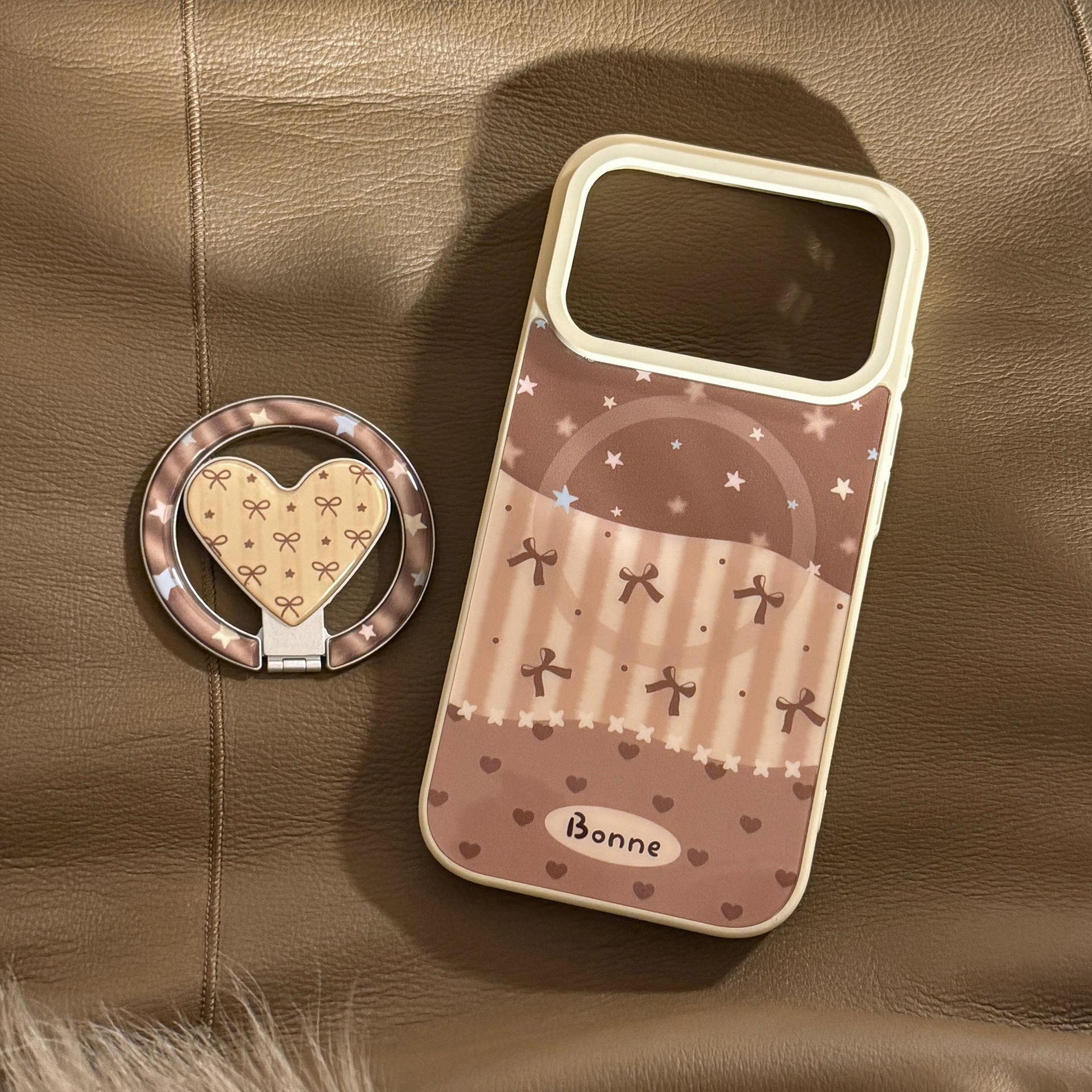Korean Splicing Fold  Love Hea - Phone Cases Girly avis et prix
