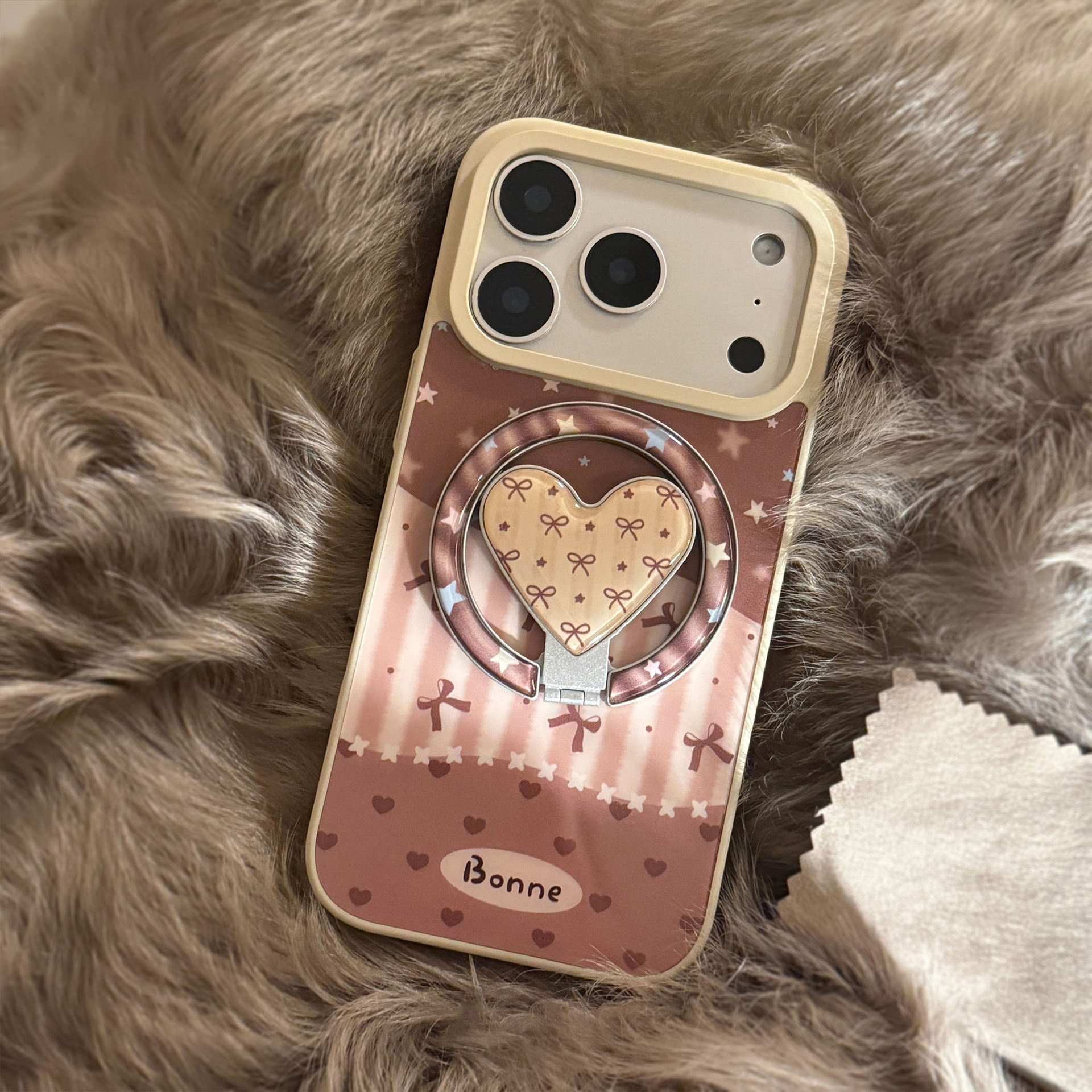 Korean Splicing Fold  Love Hea - Phone Cases Girly avis et prix