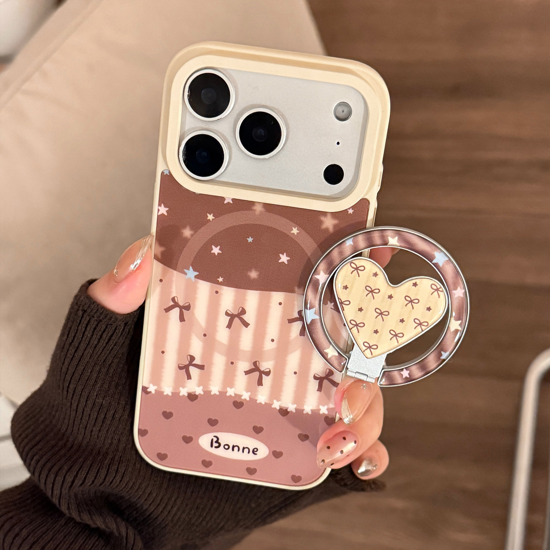 Korean Splicing Fold  Love Hea - Phone Cases Girly avis et prix