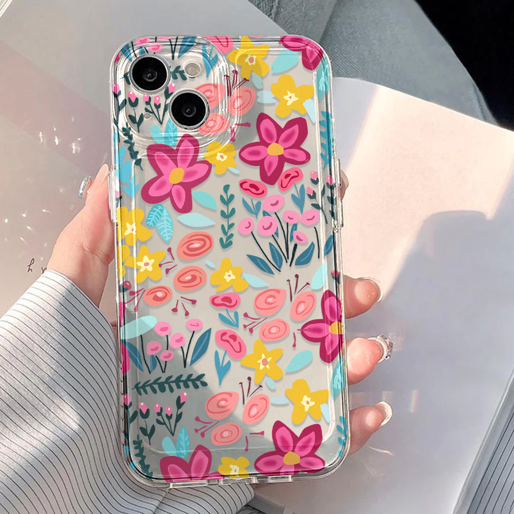 Flower Clear Phone Case For iP - Phone Cases Girly avis et prix
