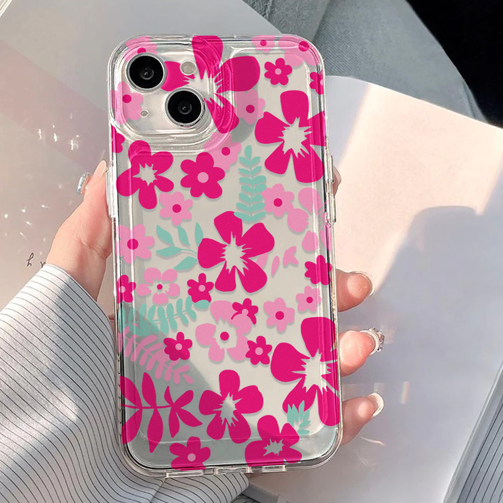 Flower Clear Phone Case For iP - Phone Cases Girly avis et prix