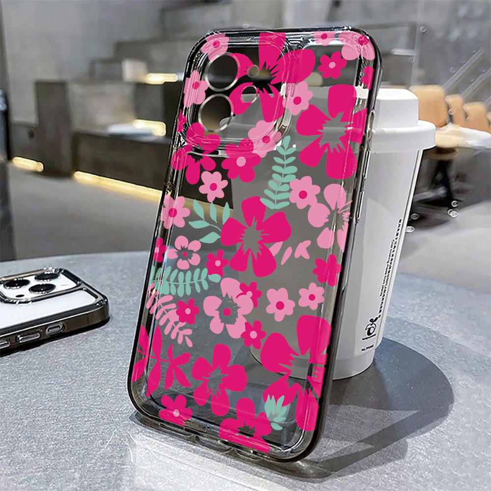 Flower Clear Phone Case For iP - Phone Cases Girly avis et prix