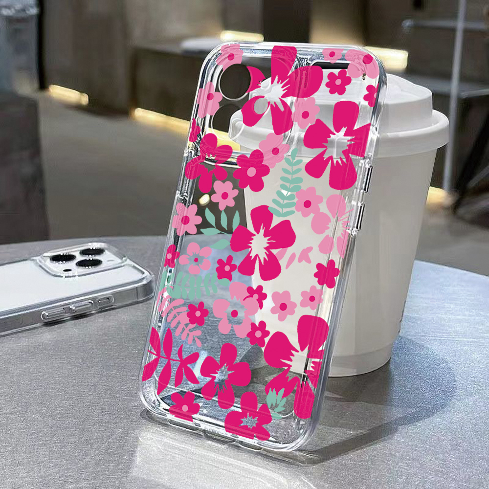 Flower Clear Phone Case For iP - Phone Cases Girly avis et prix
