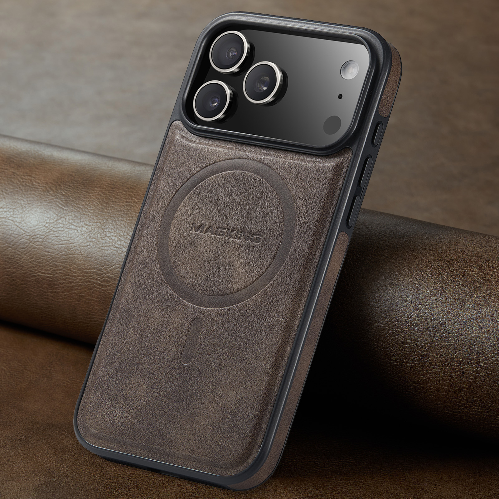 Leather Brand Magnetic Chargin - Phone Cases Brands avis et prix
