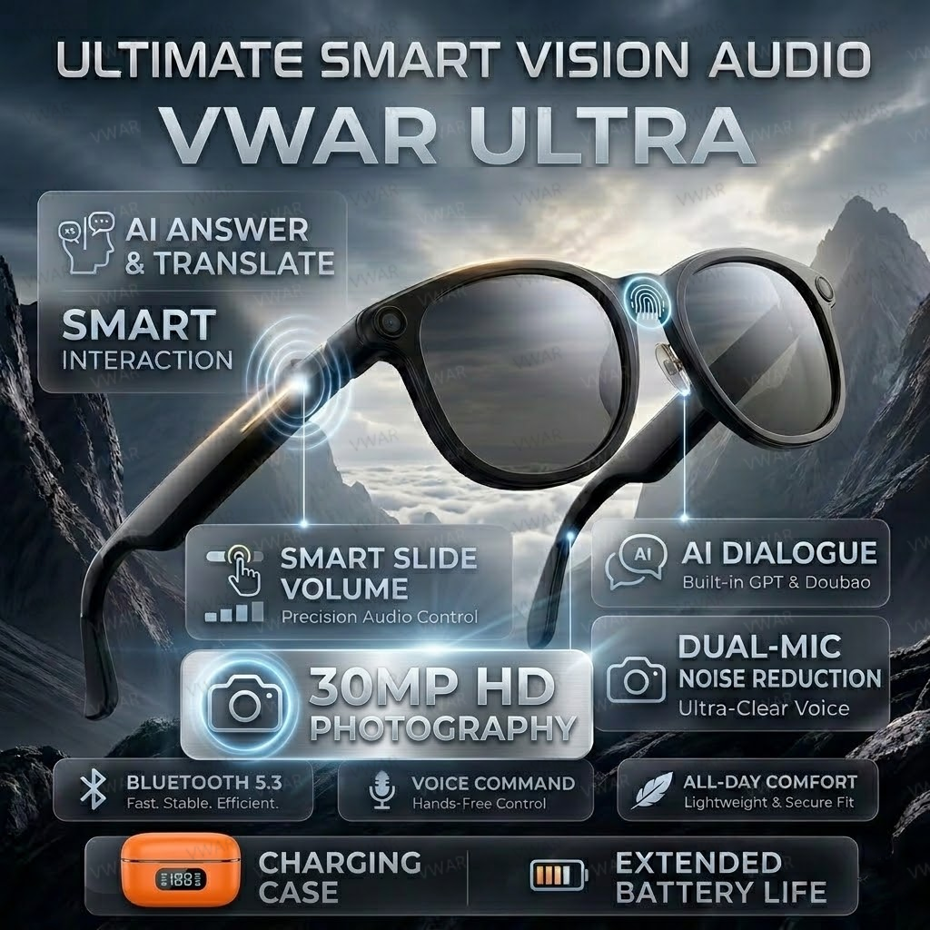VWAR Smart Glasses with 3600mA - Phone Cases Video avis et prix