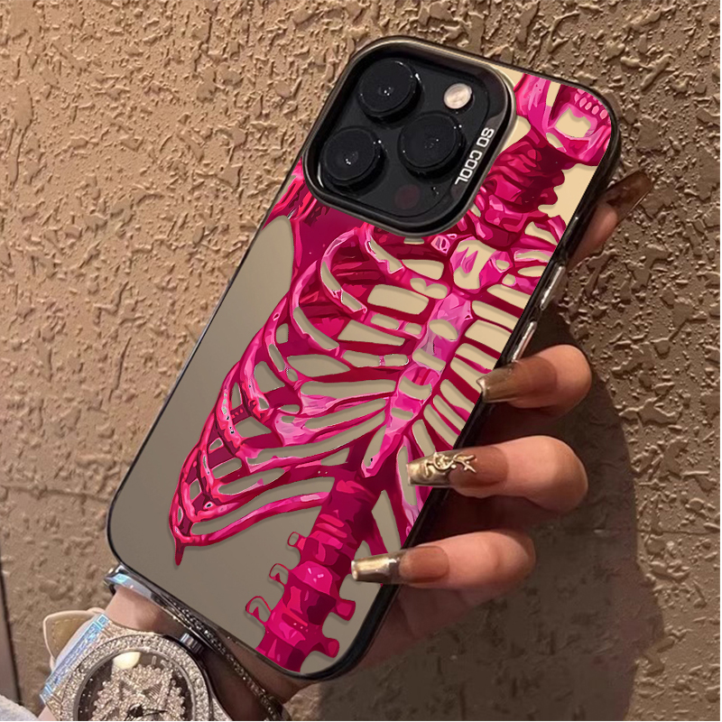 Luxury Pink Green Skull Phone  - Phone Cases Pink avis et prix