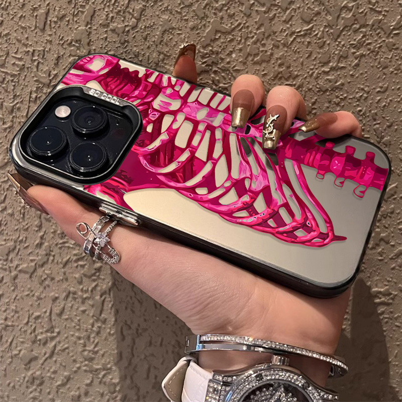 Luxury Pink Green Skull Phone  - Phone Cases Pink avis et prix