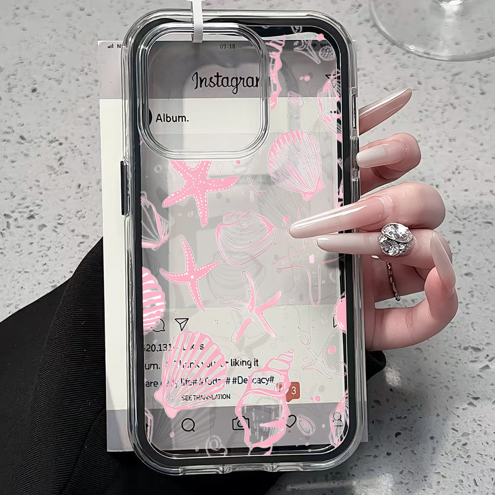 Summer Pink Seashell Clear Pho - Phone Cases Pink avis et prix