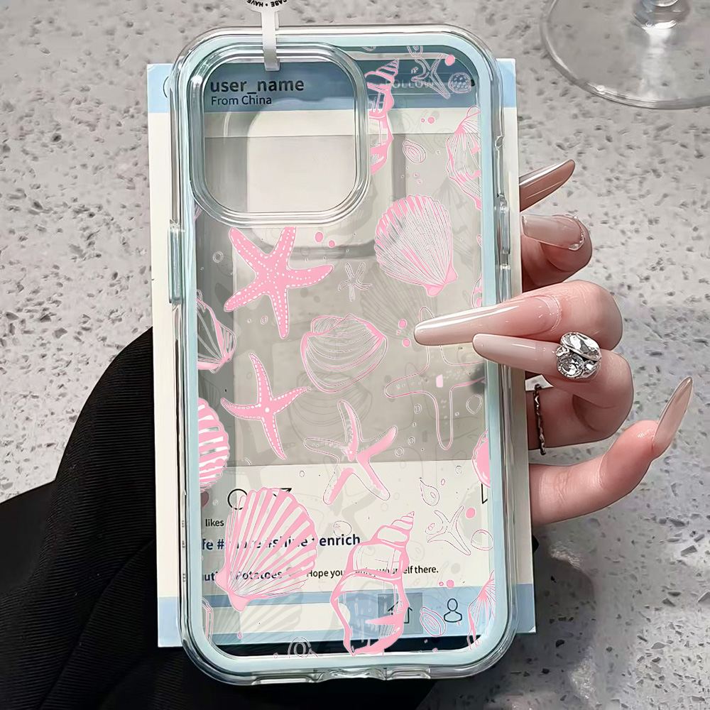 Summer Pink Seashell Clear Pho - Phone Cases Pink avis et prix