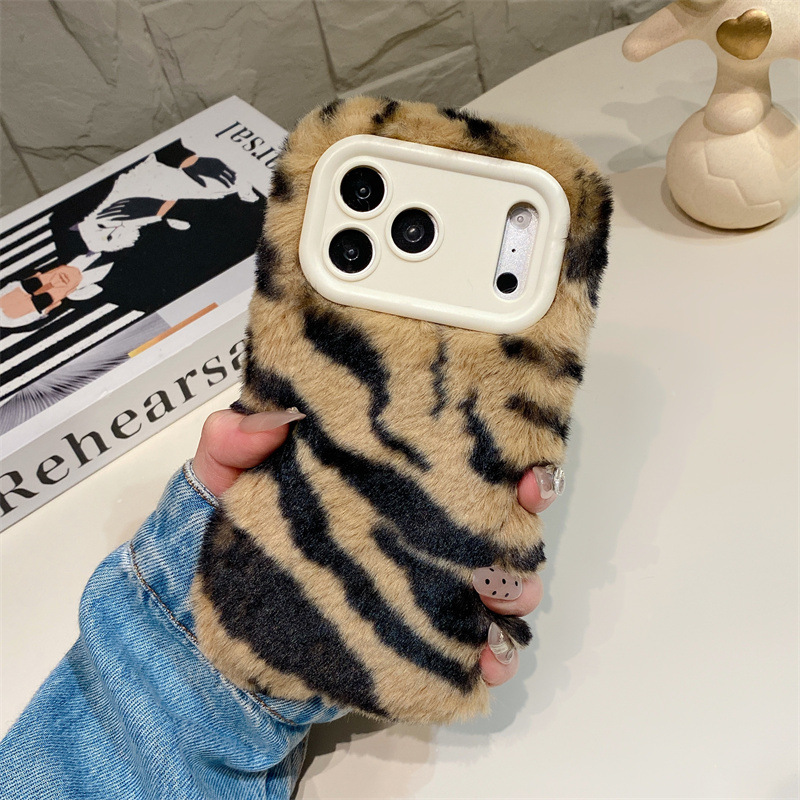 Luxury Zebra Pattern Fluffy Pl - Phone Cases For Iphone 15 avis et prix