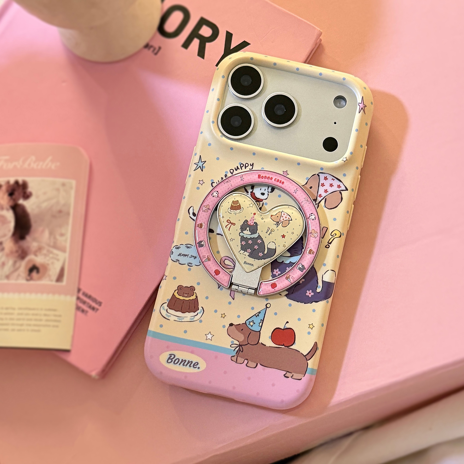 Korean Cartoon Puppy Cat Party - Phone Cases Girly avis et prix