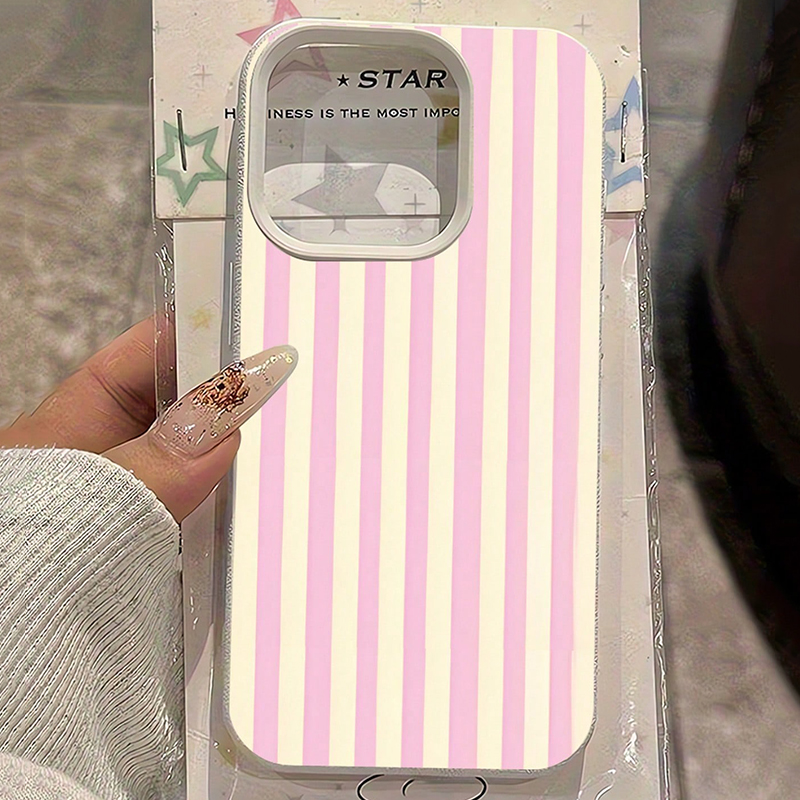 Simple Pink Vertical Striped L - Phone Cases Pink avis et prix