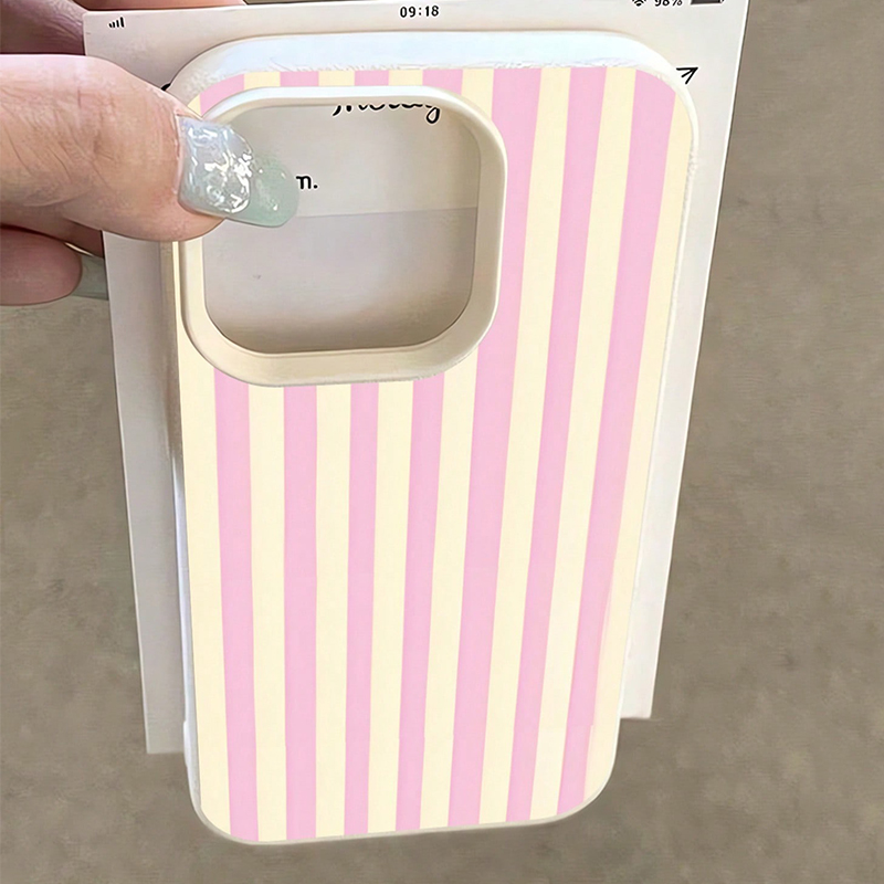 Simple Pink Vertical Striped L - Phone Cases Pink avis et prix