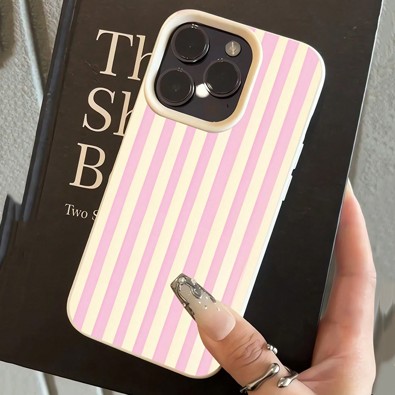 Simple Pink Vertical Striped L - Phone Cases Pink avis et prix