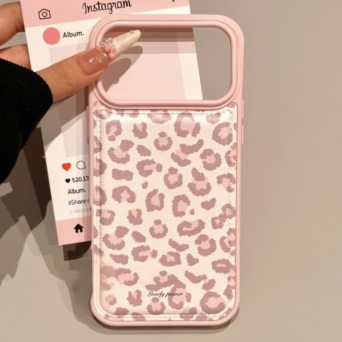Simple Korean Pink Retro Leopa - Phone Cases Pink avis et prix