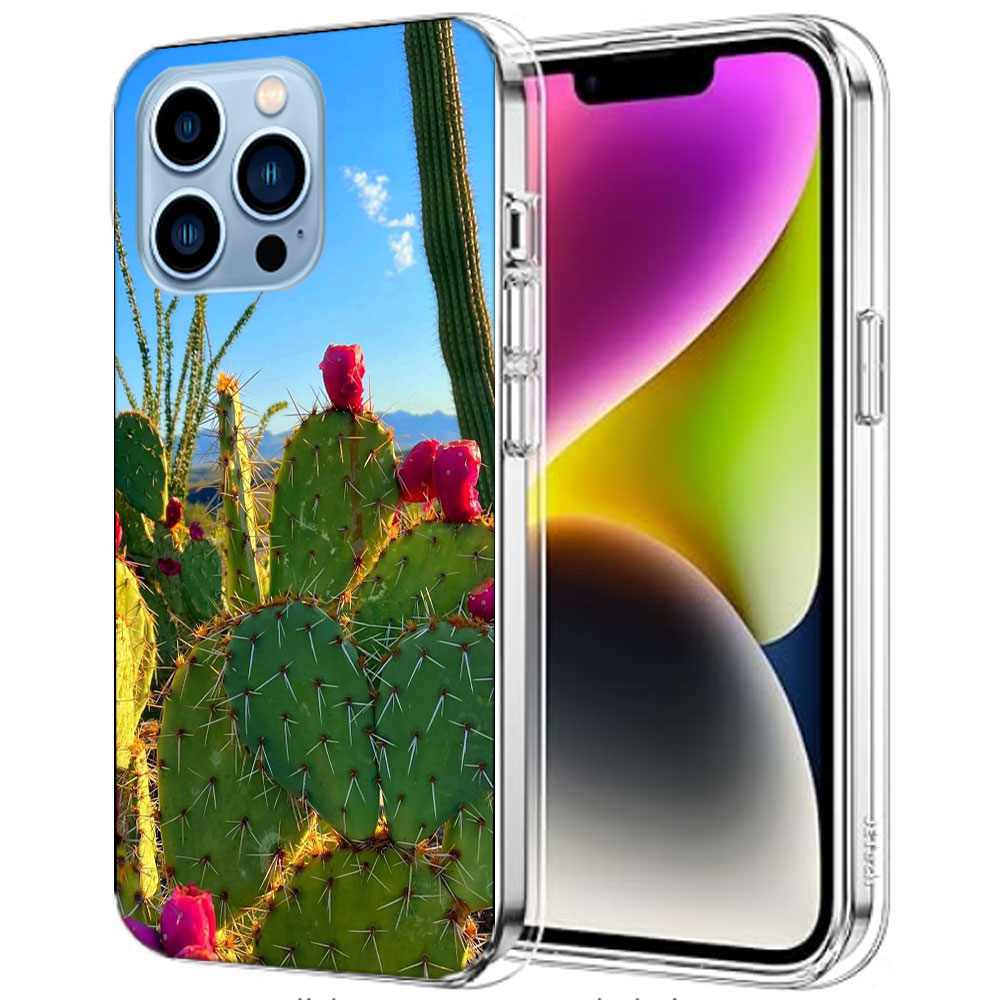 Picturesque Desert With Cacti  - Phone Cases Com avis et prix