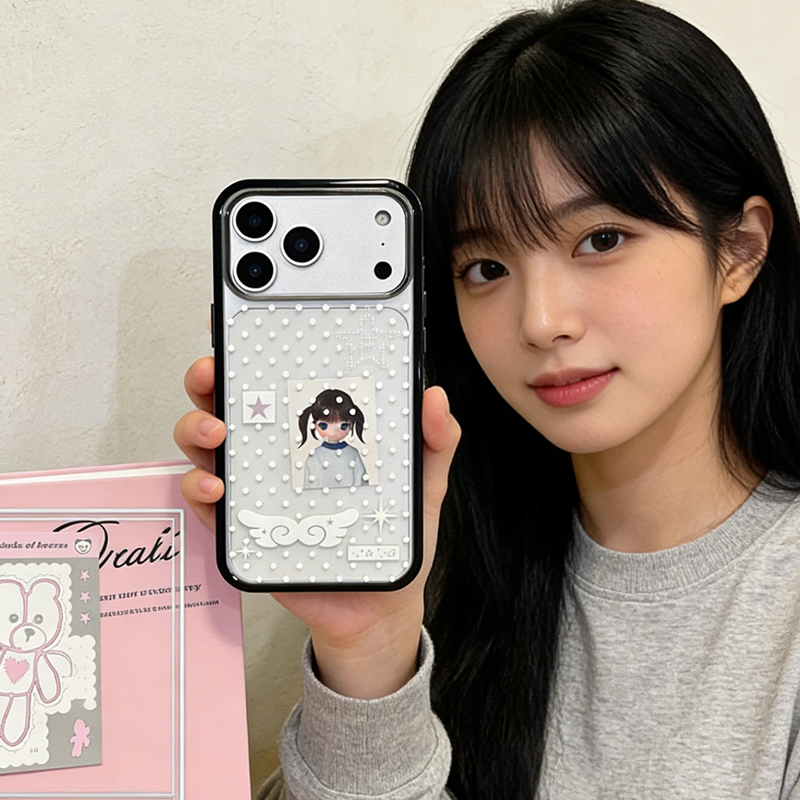 Ins Korean Girl Polka Dots Win - Phone Cases Girly avis et prix