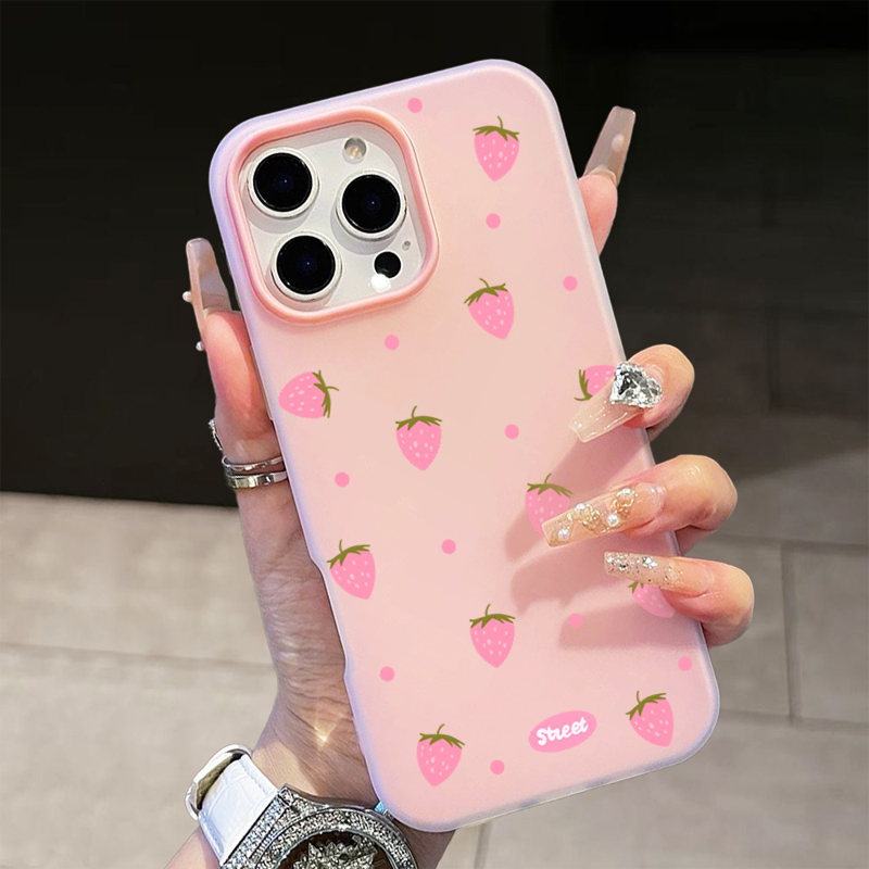 Sweet Pink Strawberry Pattern  - Phone Cases Pink avis et prix