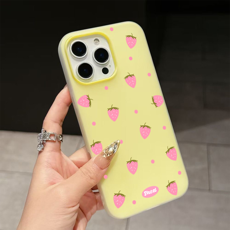 Sweet Pink Strawberry Pattern  - Phone Cases Pink avis et prix