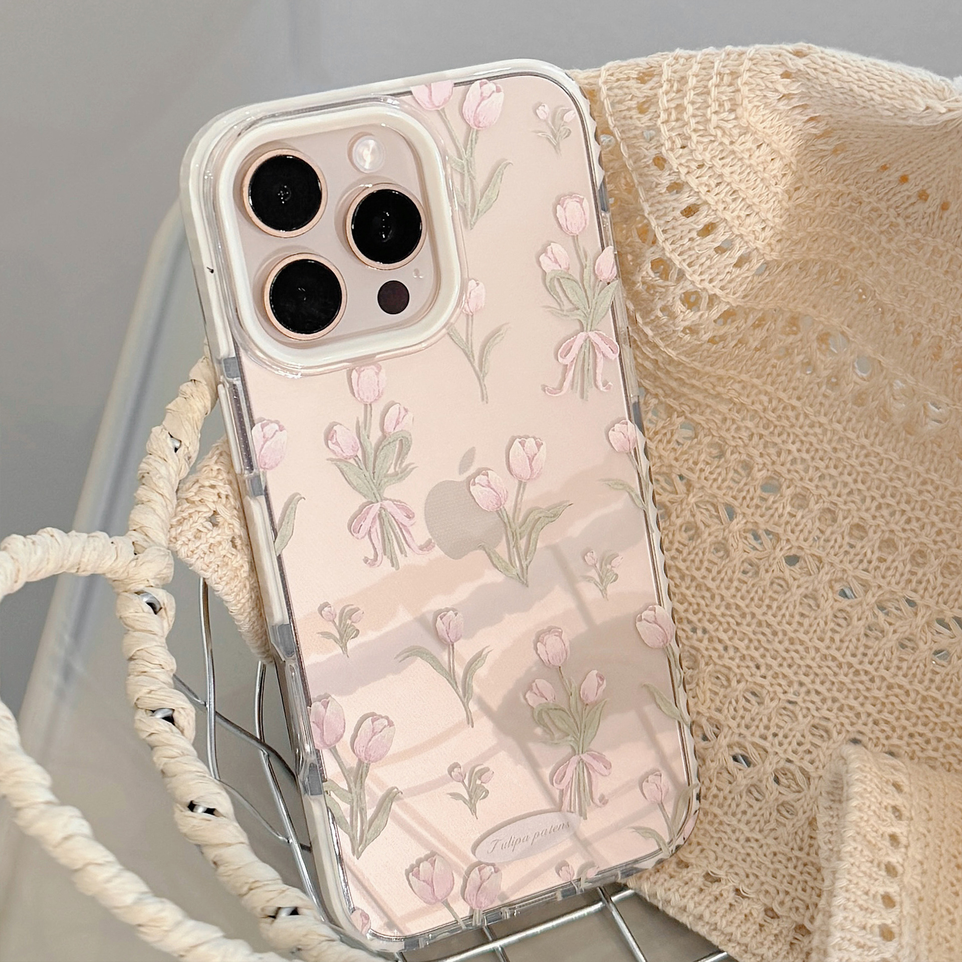 Korean Full Screen Pink Tulip  - Phone Cases Pink avis et prix