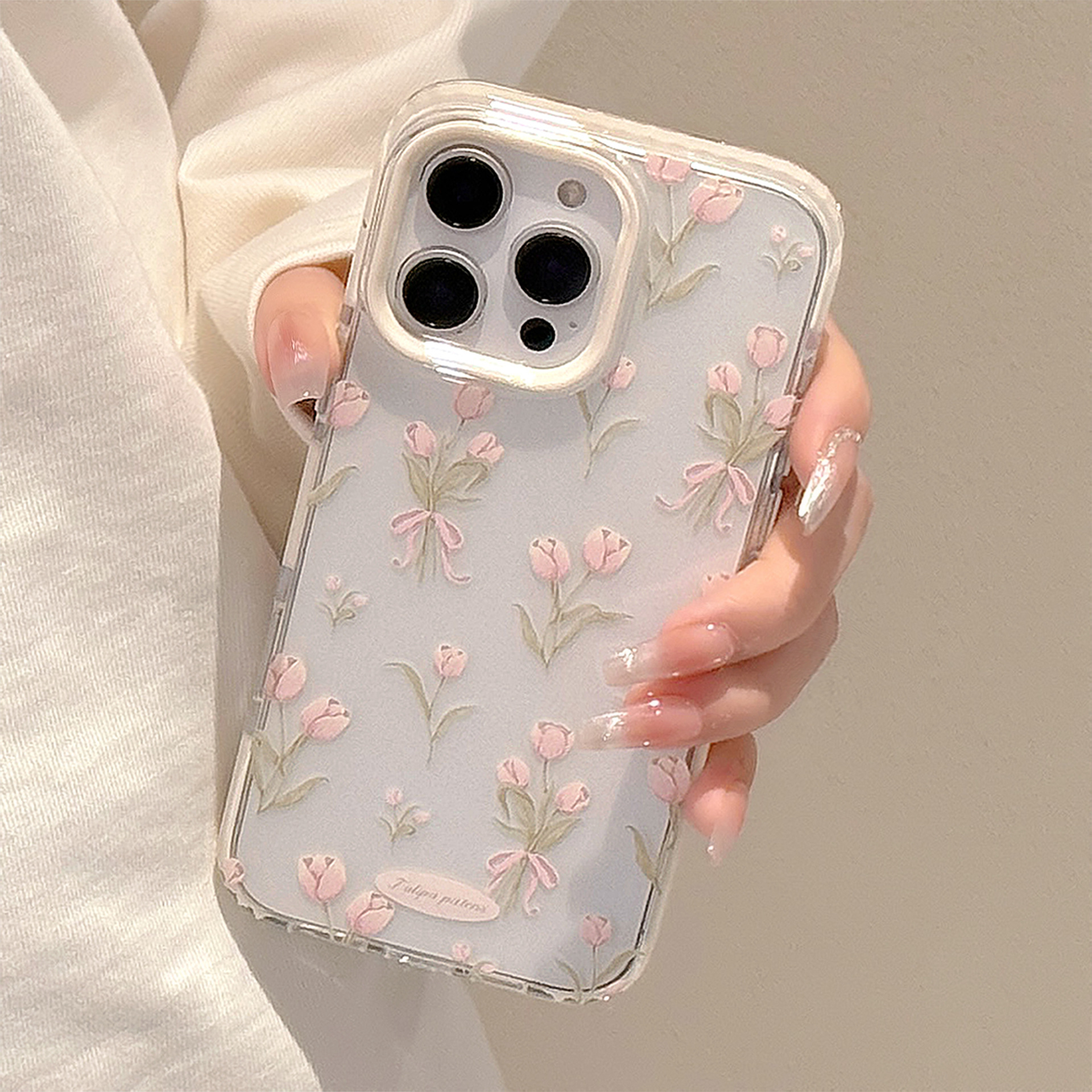 Korean Full Screen Pink Tulip  - Phone Cases Pink avis et prix