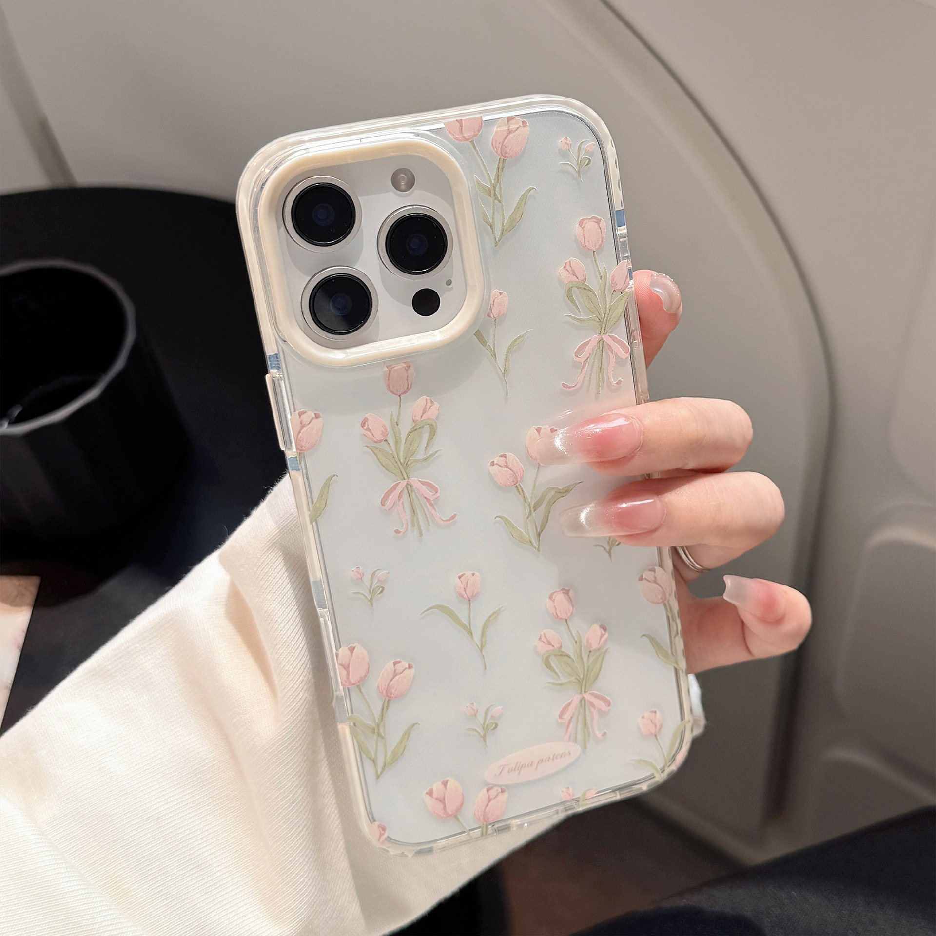 Korean Full Screen Pink Tulip  - Phone Cases Pink avis et prix