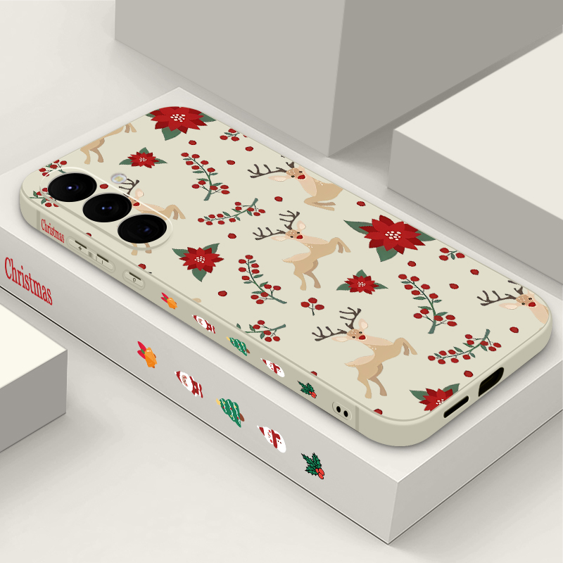 Red Deer Flowers Pattern Phone - Phone Cases Red Deer avis et prix