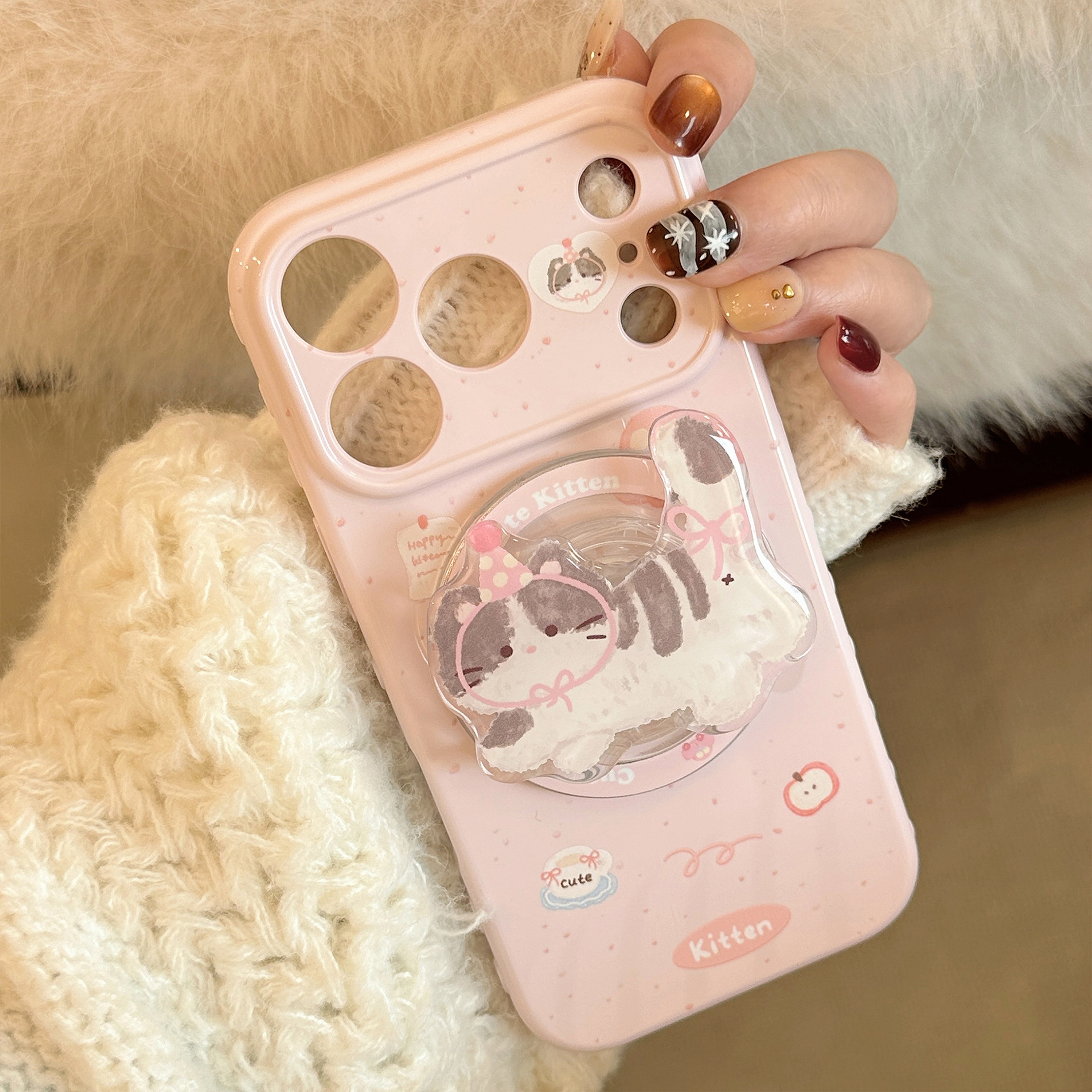 Korean Pink Polka Dot Cute Car - Phone Cases Girly avis et prix