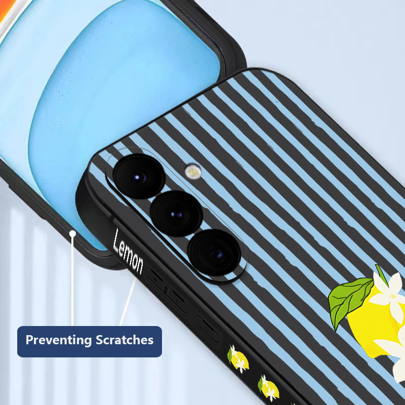 Stripe Lemon Print TPU Phone C - Phone Cases Galaxy S23 avis et prix