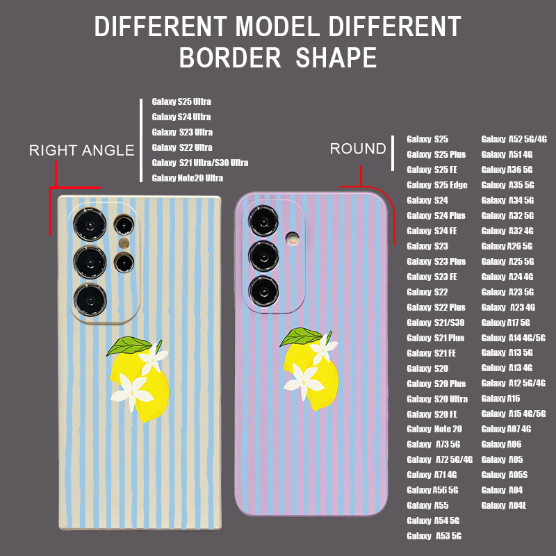 Stripe Lemon Print TPU Phone C - Phone Cases Galaxy S23 avis et prix