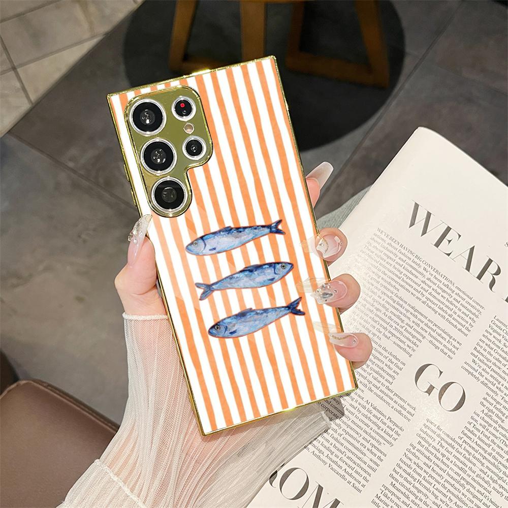 Ocean Life Striped Phone Case  - Phone Cases Metal avis et prix