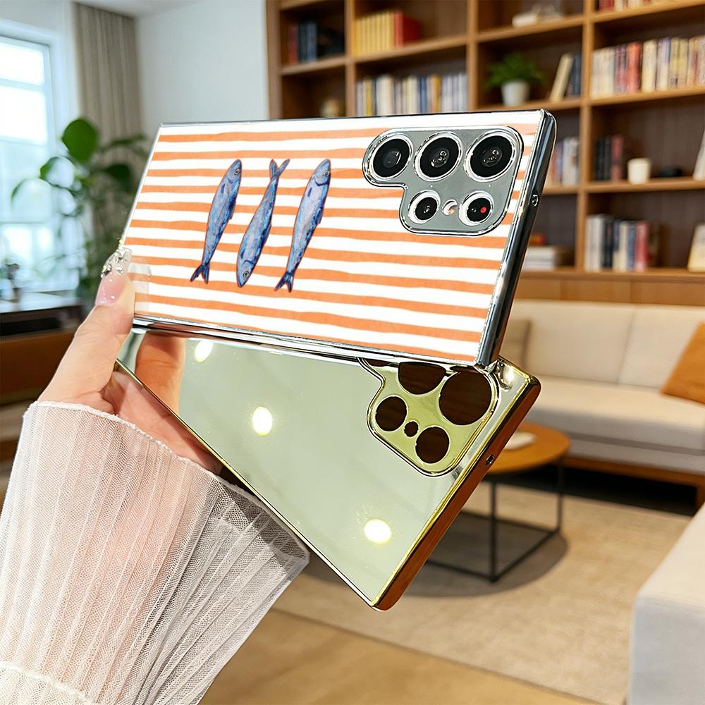 Ocean Life Striped Phone Case  - Phone Cases Metal avis et prix