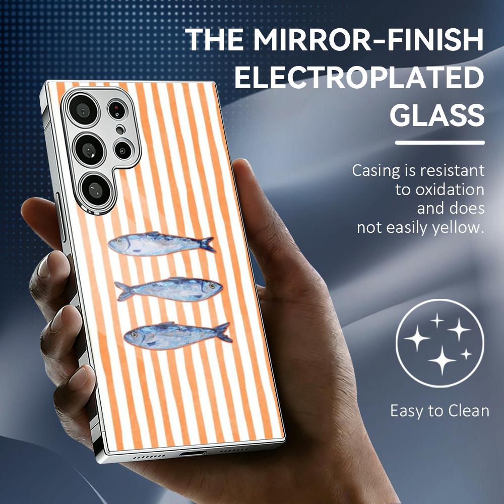 Ocean Life Striped Phone Case  - Phone Cases Metal avis et prix