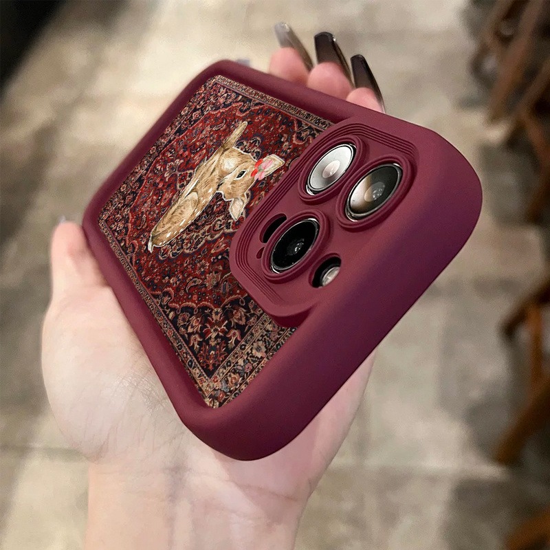 Vintage Red Floral Deer Patter - Phone Cases Red Deer avis et prix