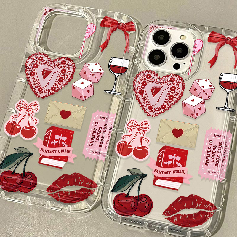 Korean Cute Cherry Bow Phone C - Phone Cases For Iphone 15 avis et prix